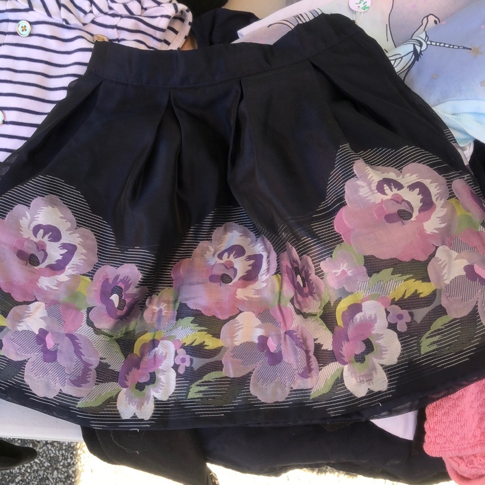 Black floral special occasion Skirt